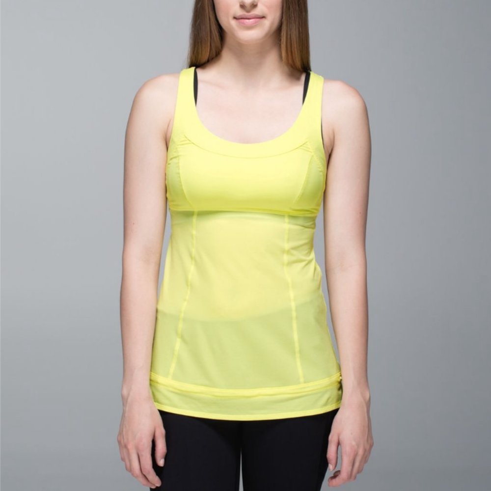Lululemon Run: Ta Ta Topper Sheer Lemon/Zest 10